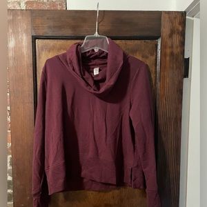 90 degree cowl neck sweatshirt